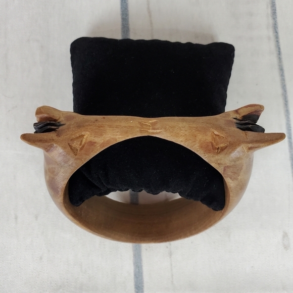 2/$25 Vintage Wooden Wraparound Giraffe Bangle 7" - Picture 7 of 16